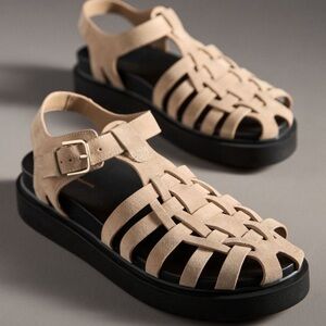 NWT! By Anthropologie Footbed Fisherman Flats - Size EU 38 💎